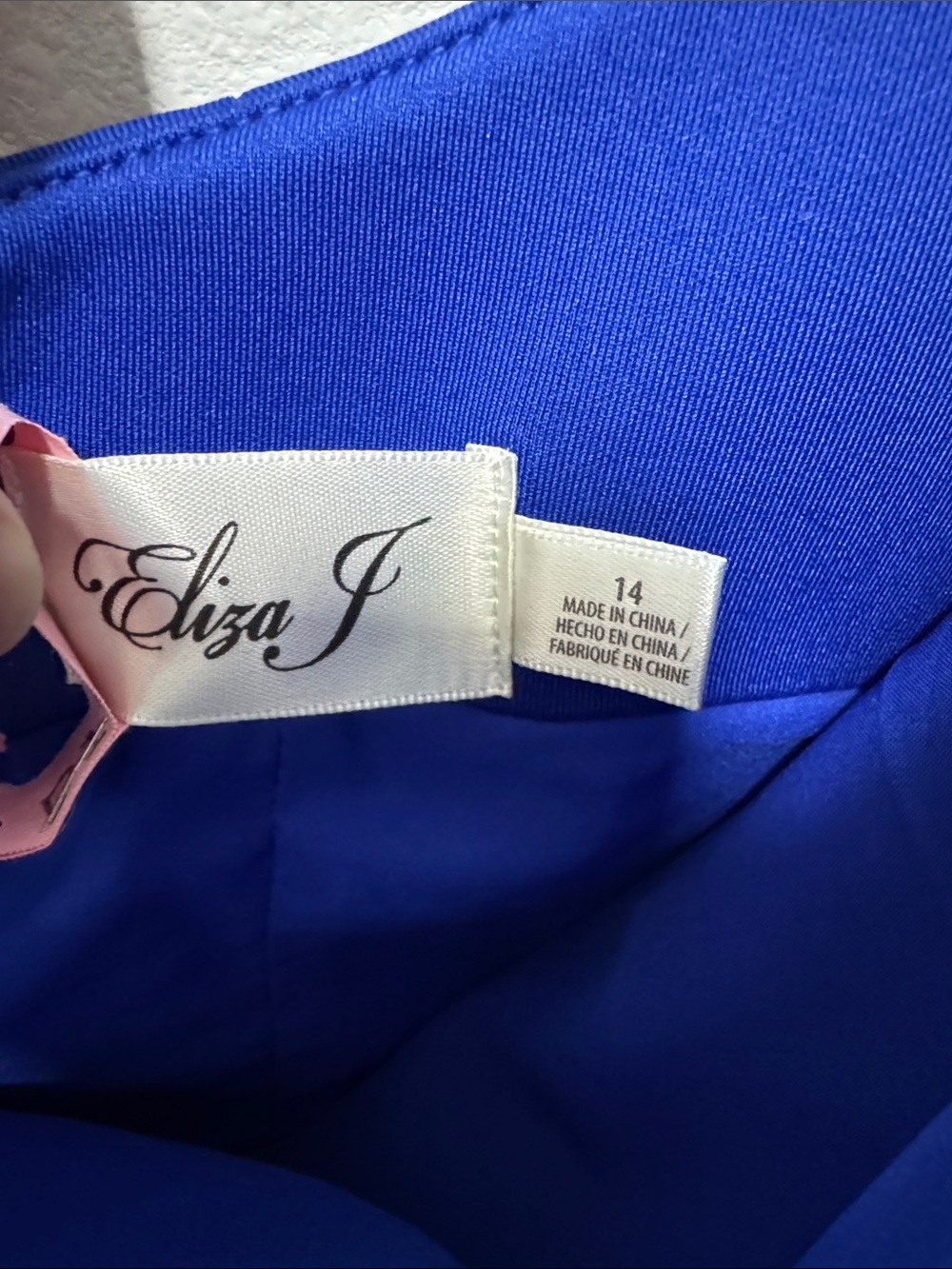Eliza J One-Shoulder Cobalt Blue Cocktail Dress with Sculpted Bow - Picture 3 of 10